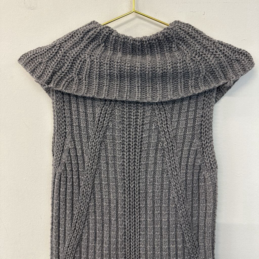 Banana Republic Grey Knit Sleeveless Cowl Neck Tunic Top Small