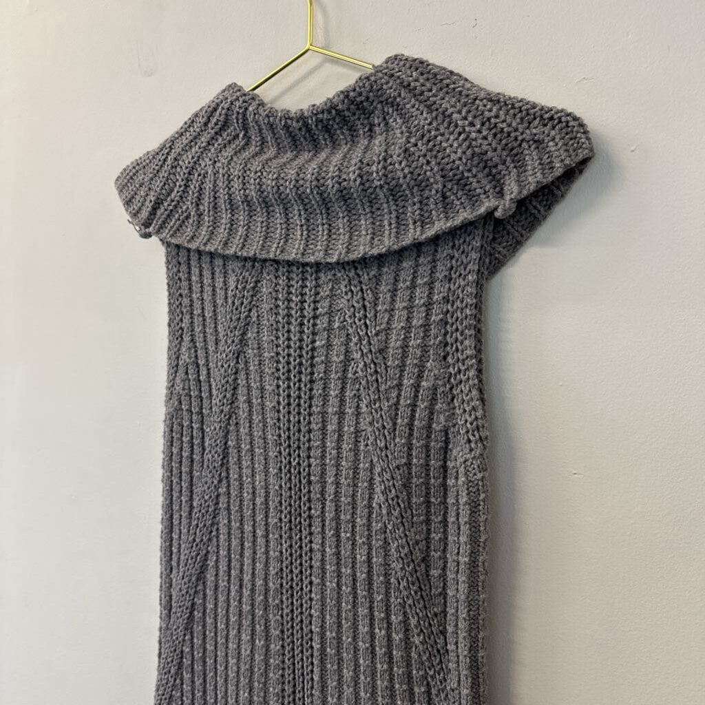 Banana Republic Grey Knit Sleeveless Cowl Neck Tunic Top Small