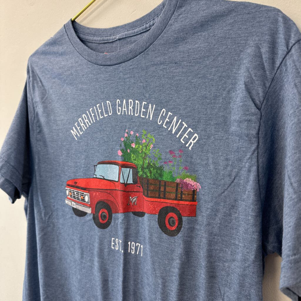 Blue Merrifield Garden Center Short Sleeve Graphic Tee Medium