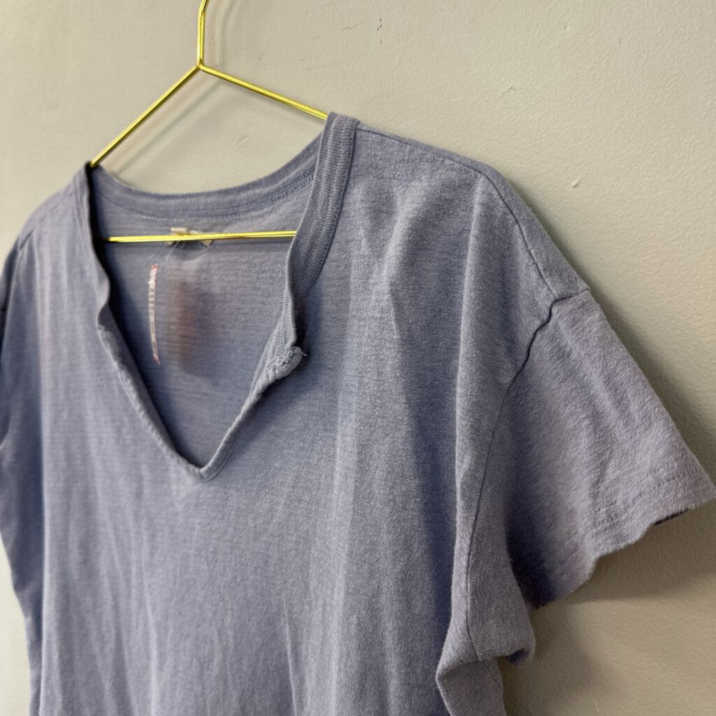 Madewell Purple Short Sleeve Boxy Crop Top Small