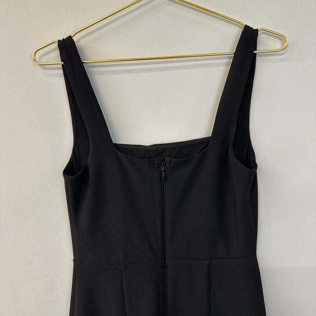 Abercrombie and Fitch Black Fitted Sleeveless Midi Dress Medium