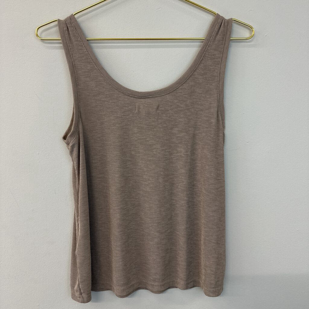 Madewell Brown Ribbed Tank Small