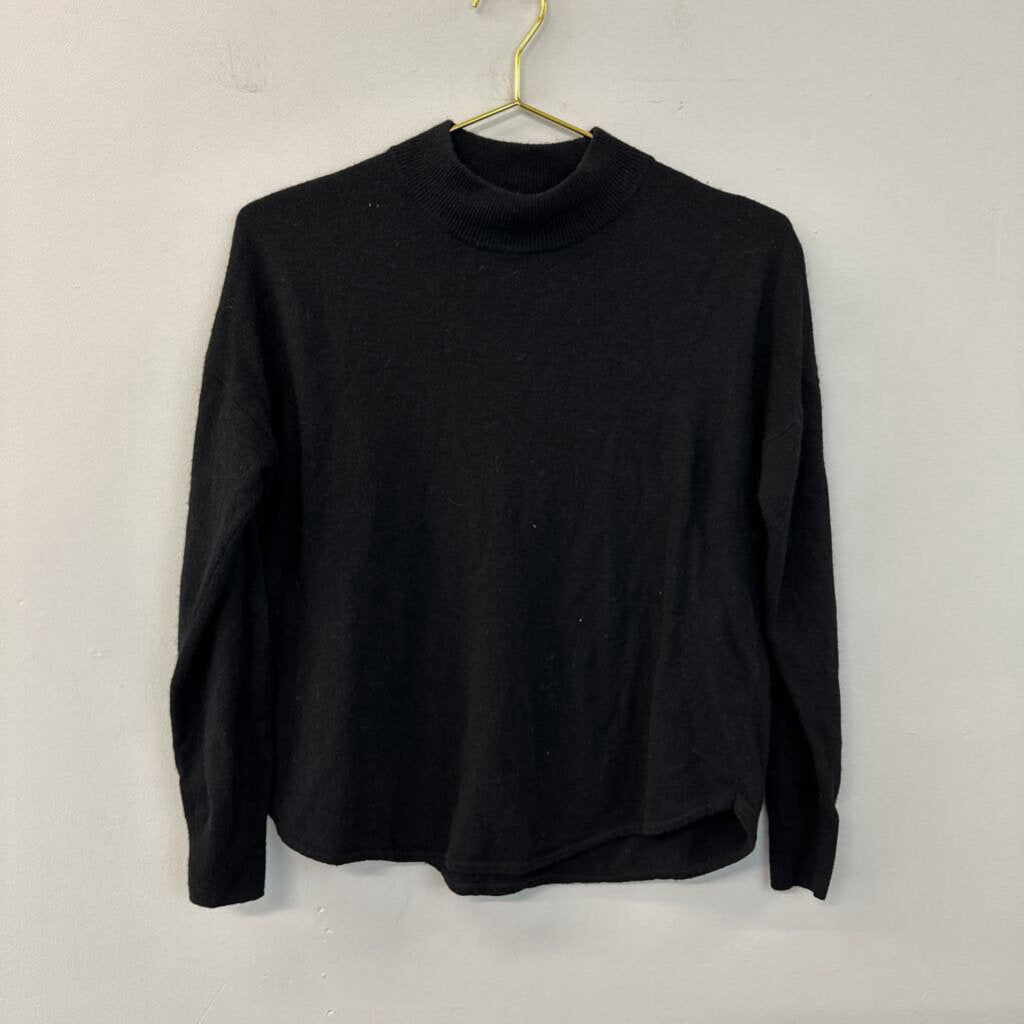 Madewell Black Long Sleeve Mock Neck Sweater Small