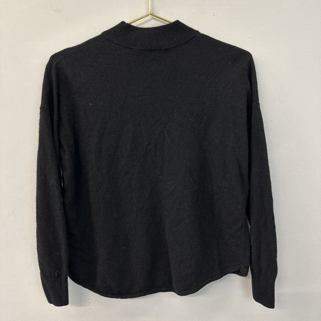 Madewell Black Long Sleeve Mock Neck Sweater Small