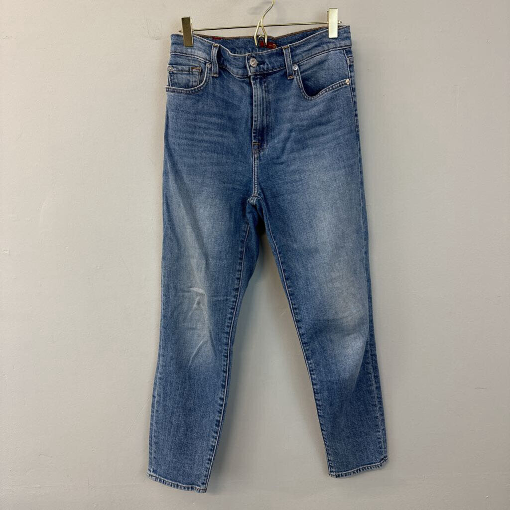 7 For All Mankind Light Wash Straight Leg Jeans 28