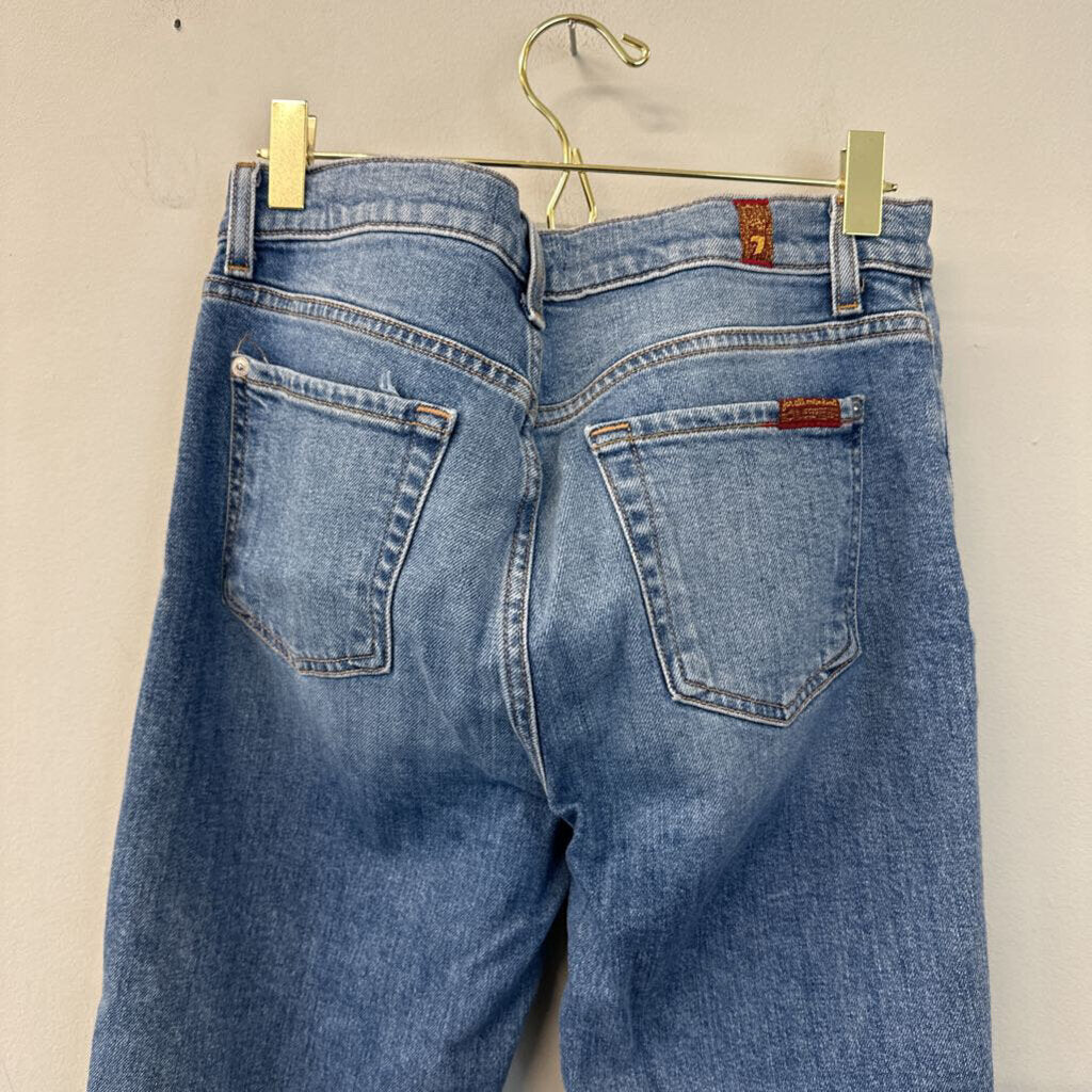 7 For All Mankind Light Wash Straight Leg Jeans 28