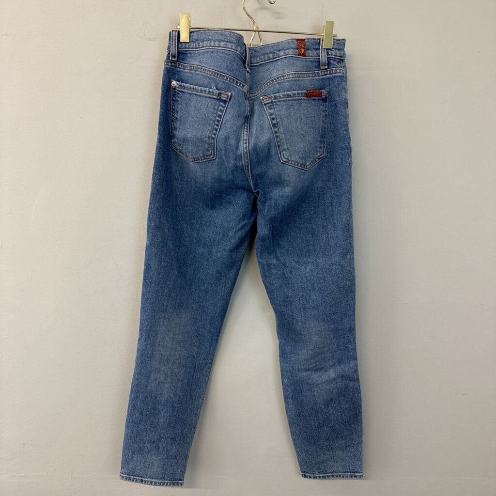 7 For All Mankind Light Wash Straight Leg Jeans 28