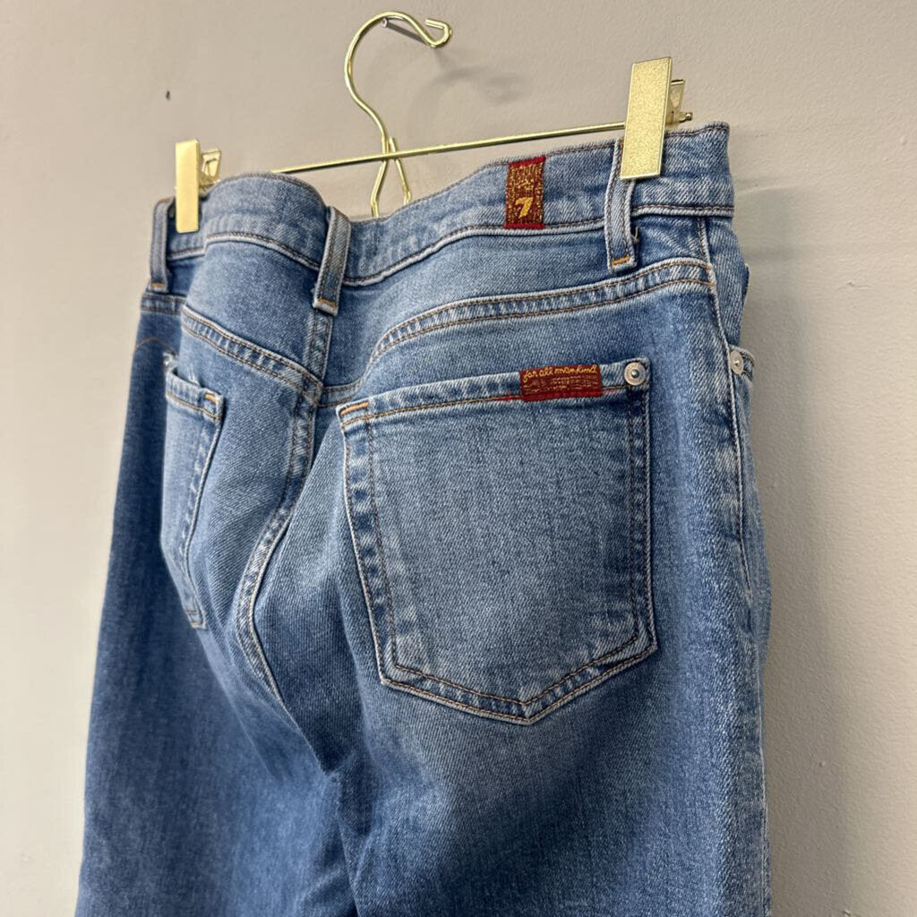 7 For All Mankind Light Wash Straight Leg Jeans 28