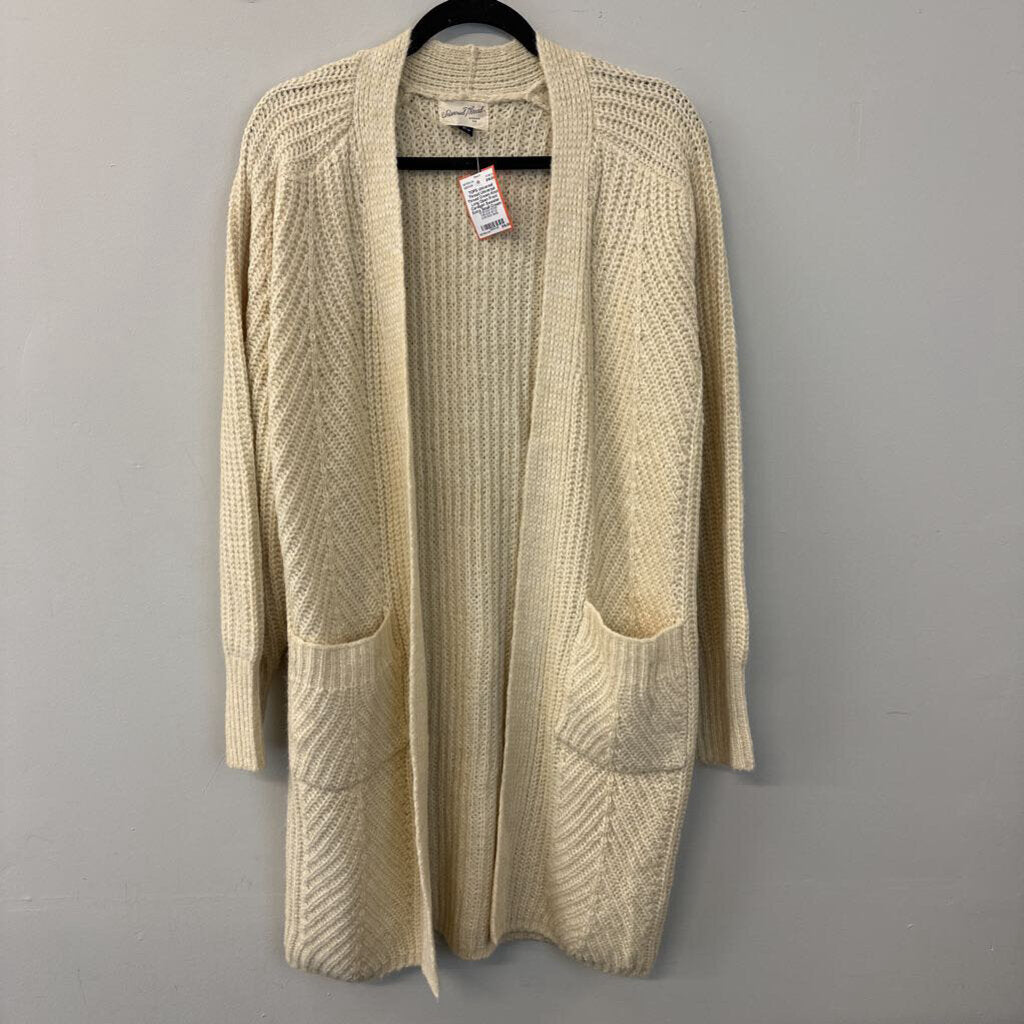 Universal Thread Cream Knot Long Open Front Cardigan Sweater Extra Small