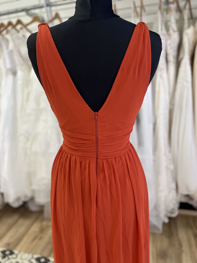 Ever Pretty Orange Chiffon V Neck Long Formal 14