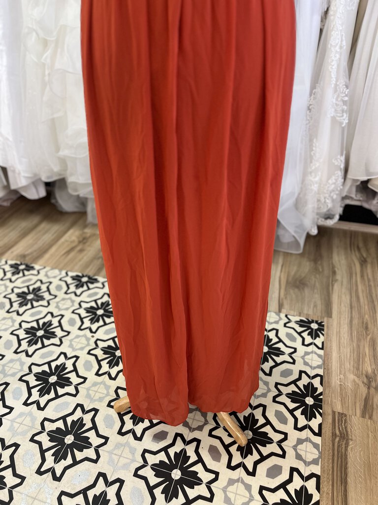 Ever Pretty Orange Chiffon V Neck Long Formal 14