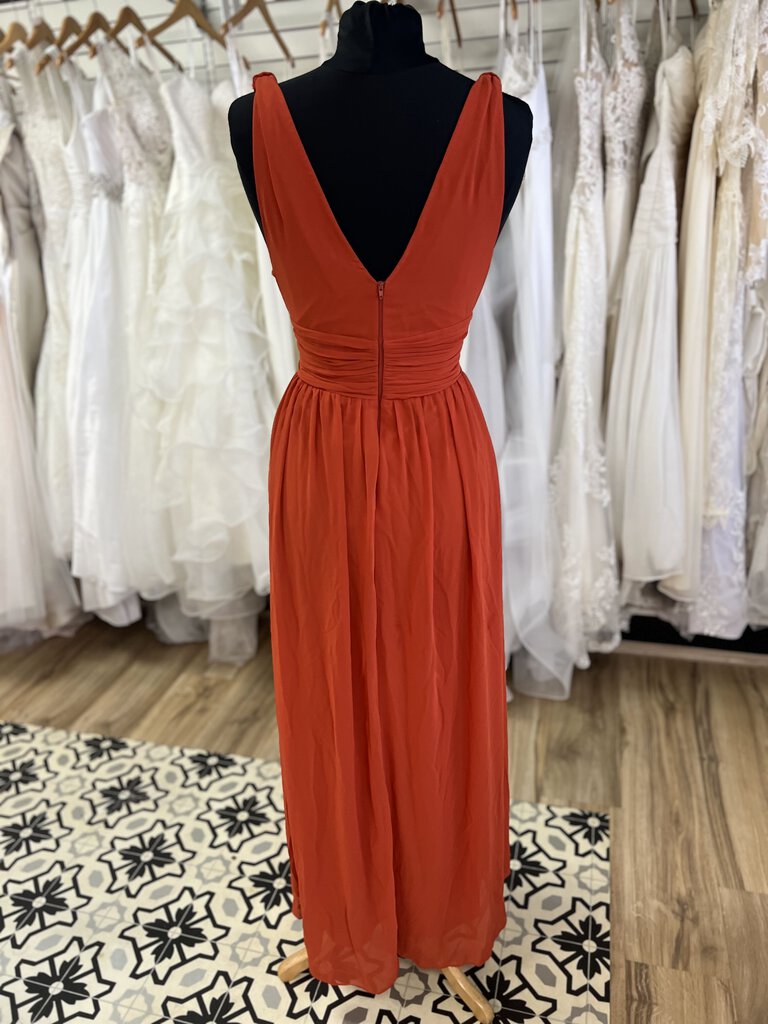 Ever Pretty Orange Chiffon V Neck Long Formal 14