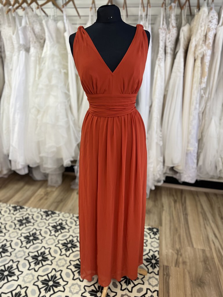 Ever Pretty Orange Chiffon V Neck Long Formal 14