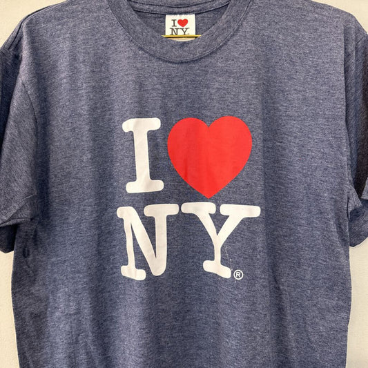 I Heart NYC Blue Short Sleeve Graphic Tee Large