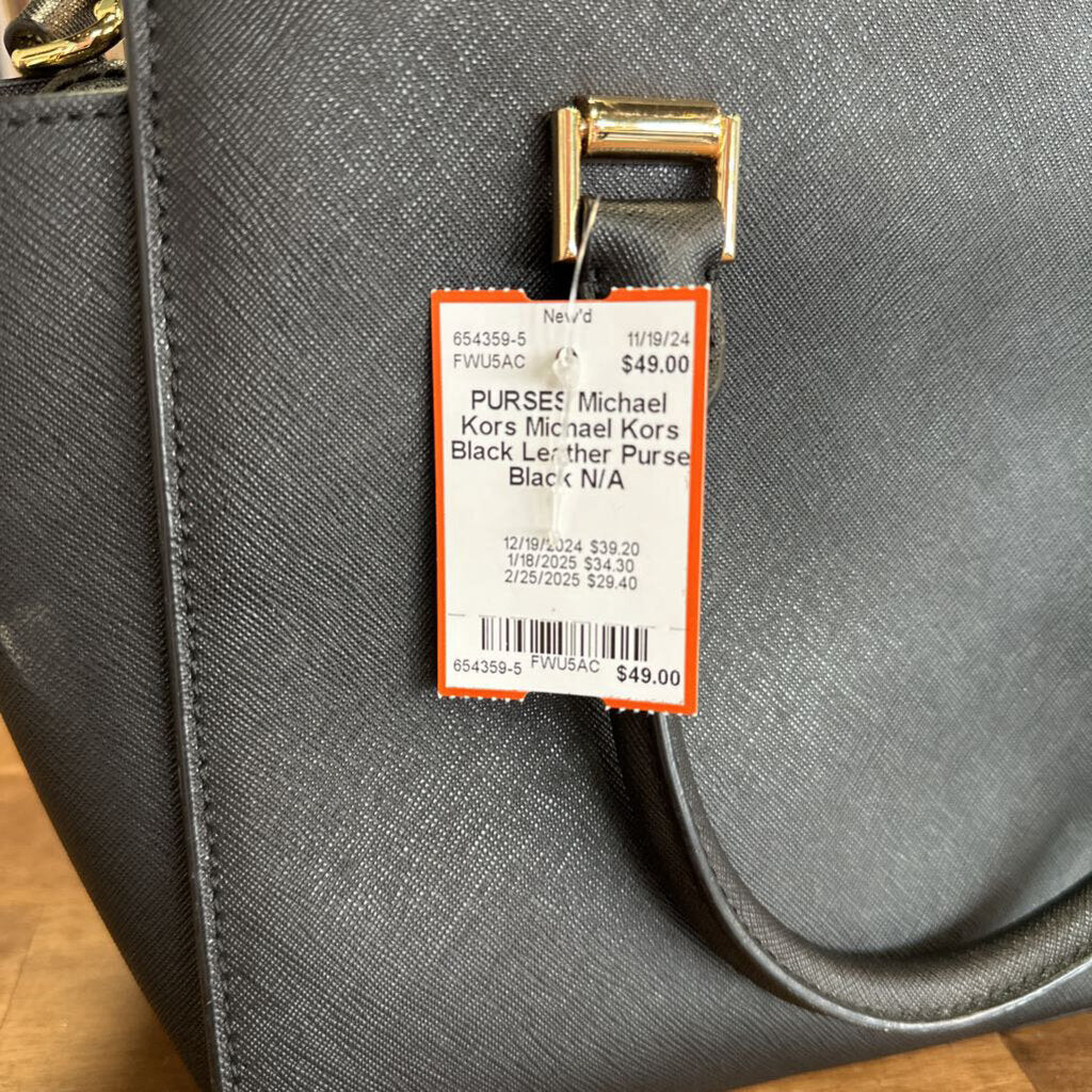 Michael Kors Black Leather Purse