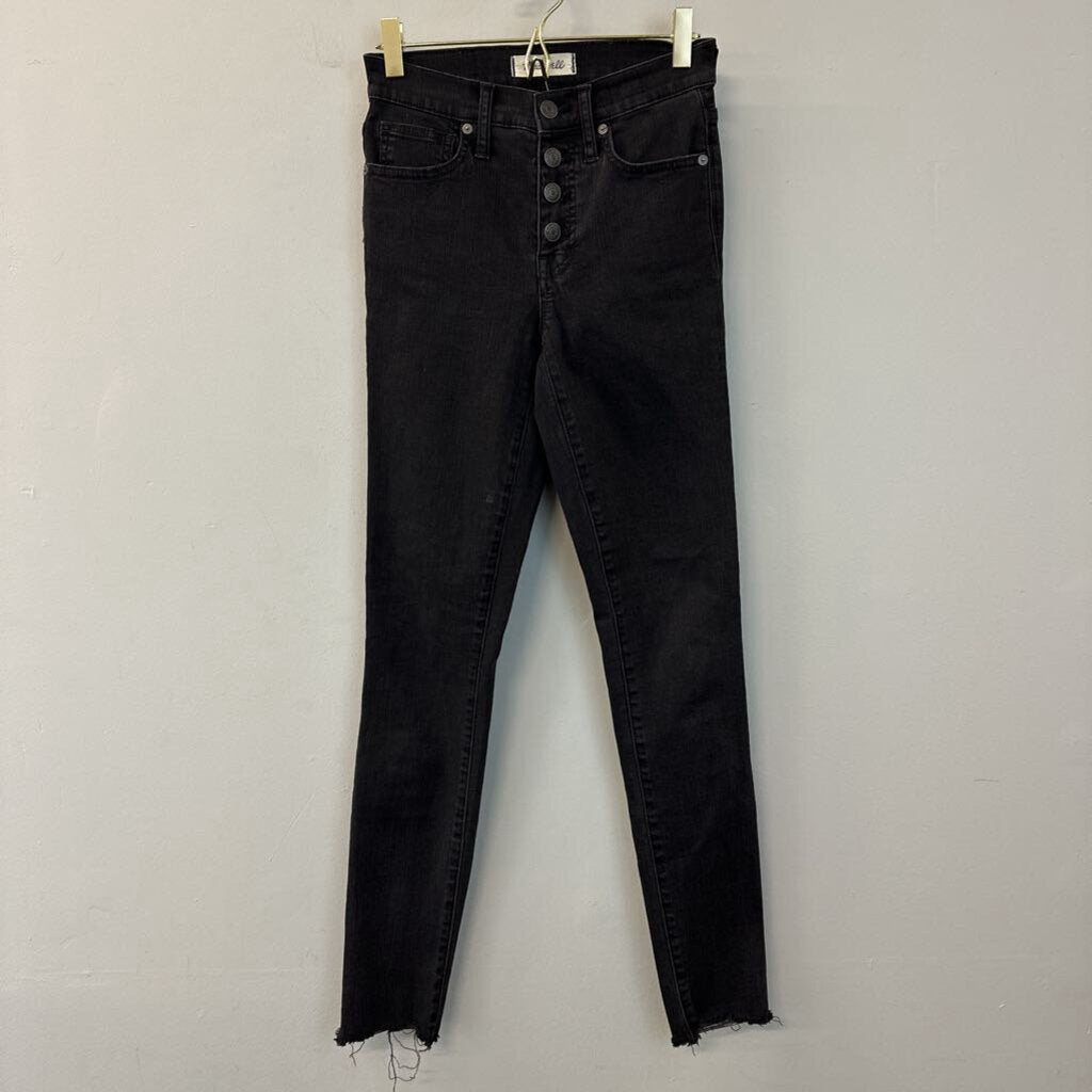 Madewell Black 9" High Rise Skinny Jeans 24T