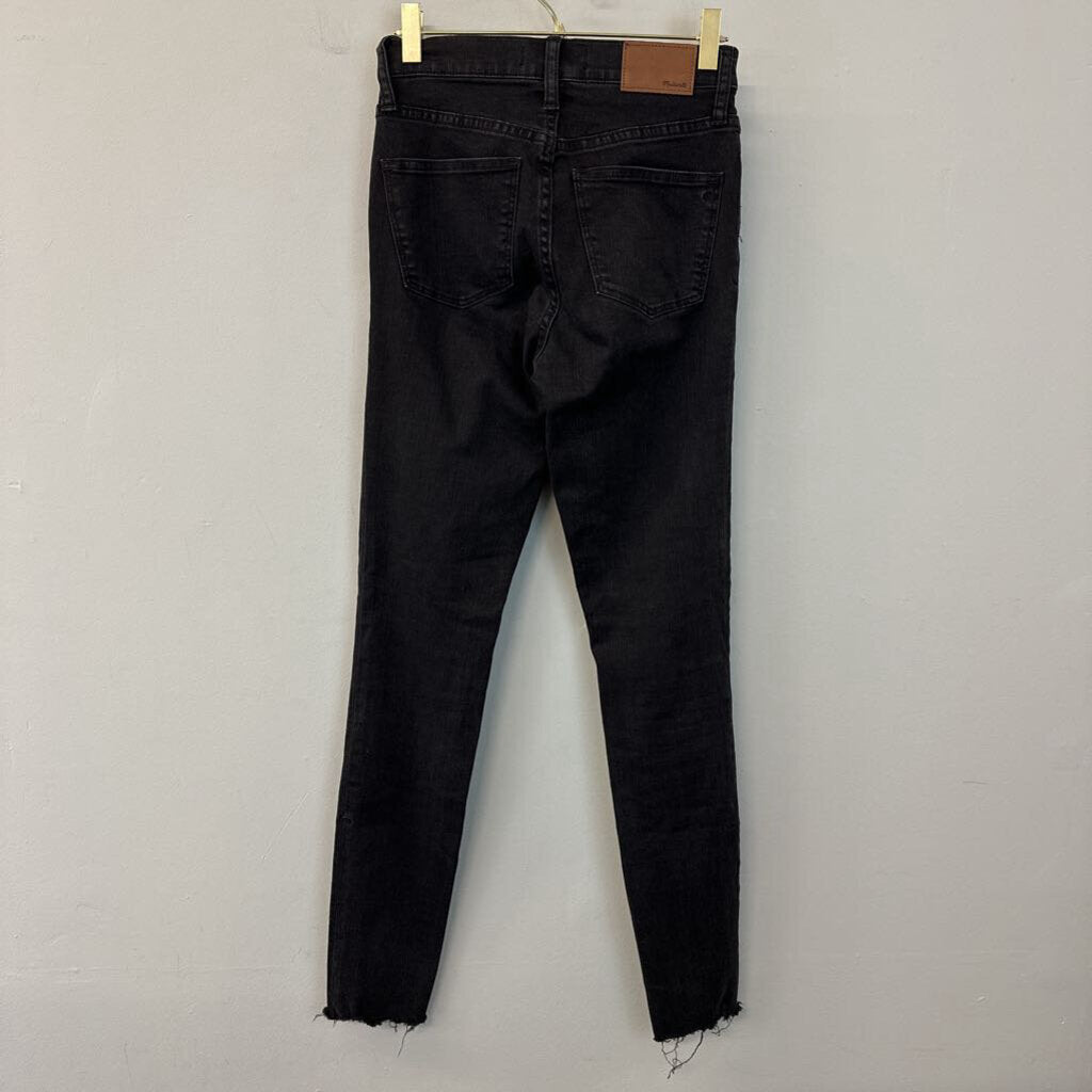 Madewell Black 9" High Rise Skinny Jeans 24T