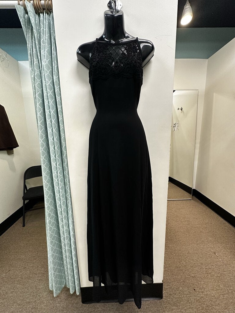 Vintage Scott McClintock Black High Neck Long Formal 8