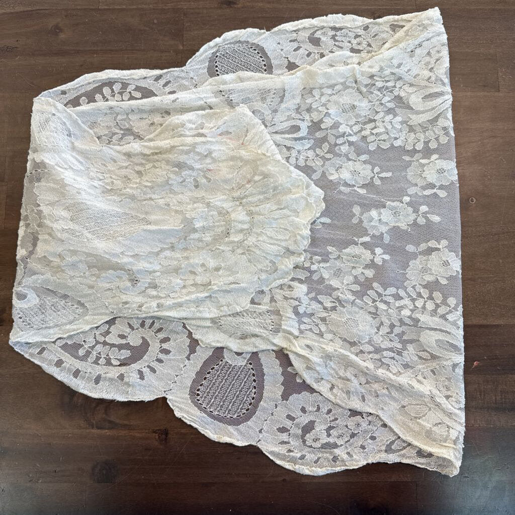 Cream Lace Wrap Scarf