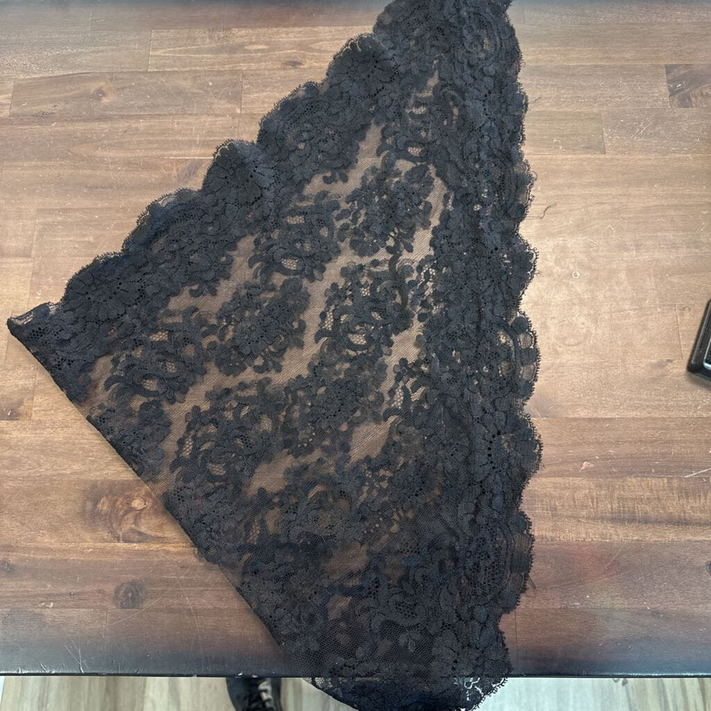 Black Lace Wrap Scarf