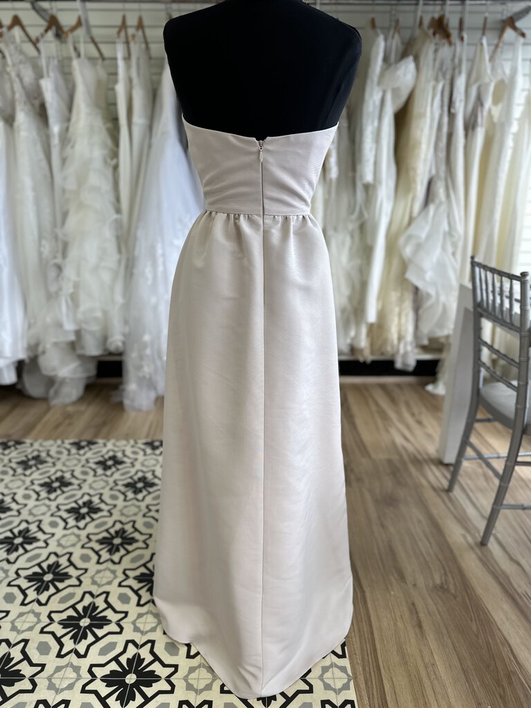 Amsale "Abby" Beige Gown with Bow Detail 8