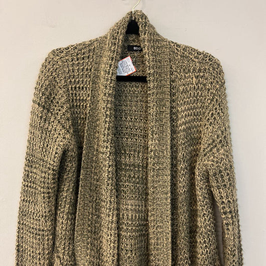 BDG Green/ Beige Knit Open Front Cardigan Sweater Large