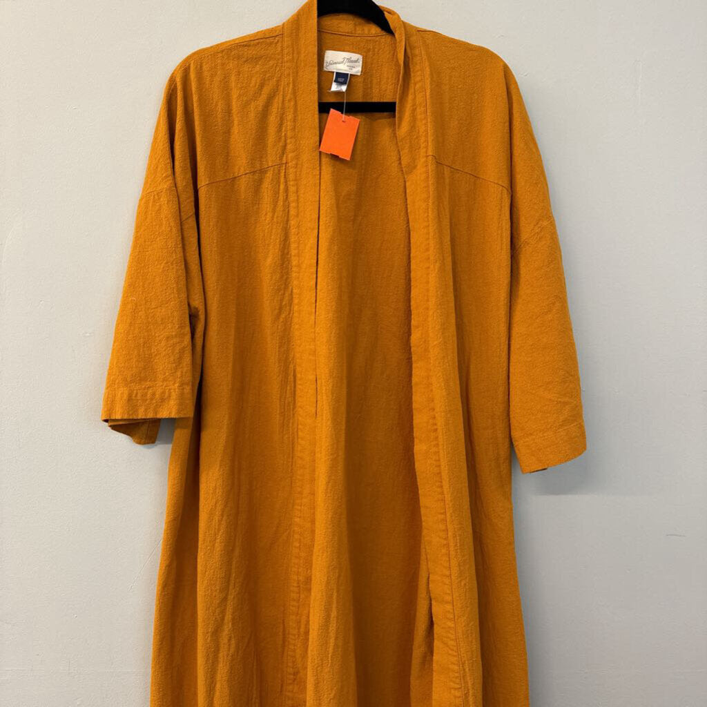 Universal Thread Marigold Short Sleeve Open Front Duster O/S