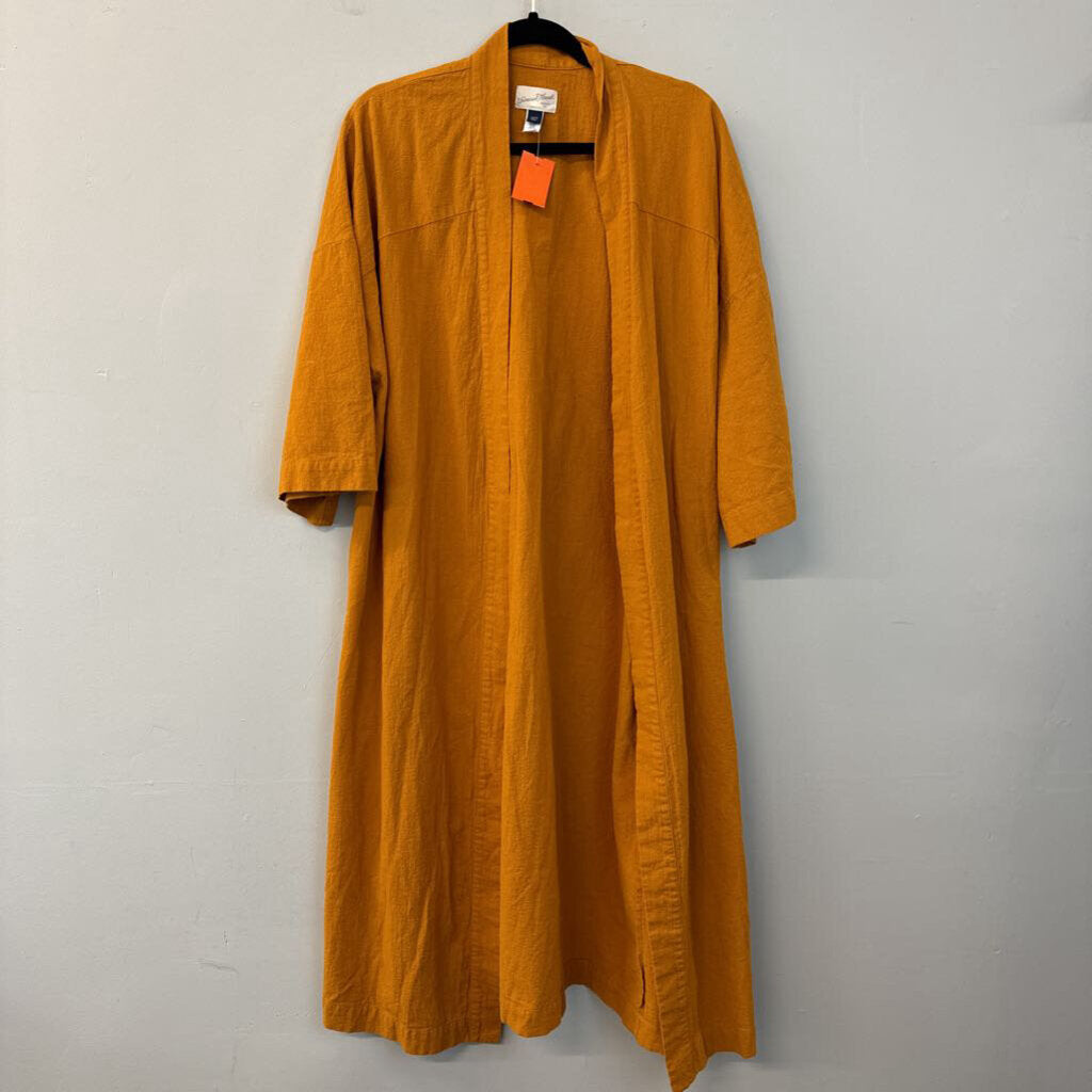 Universal Thread Marigold Short Sleeve Open Front Duster O/S