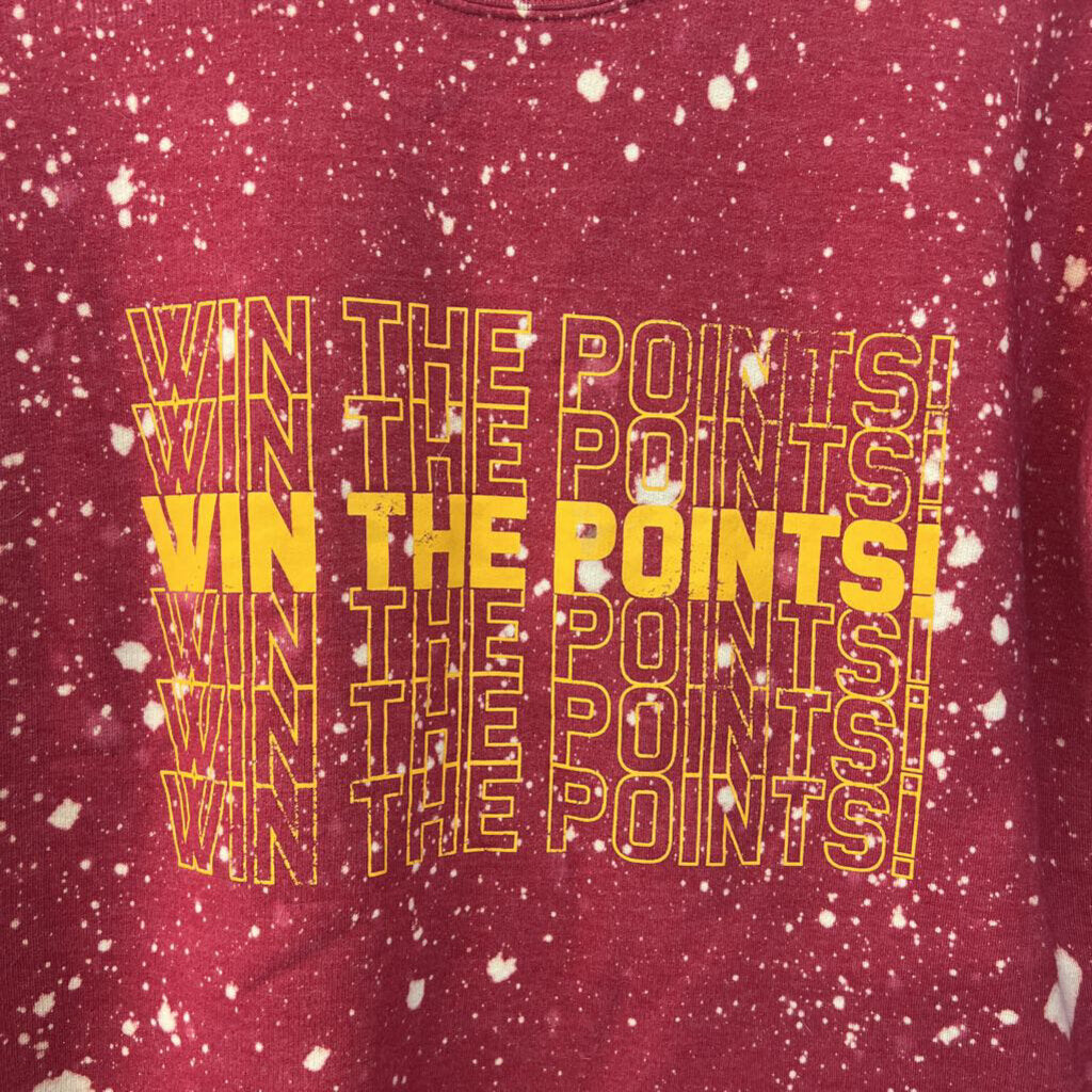 Mamie Ruth Red/ Yellow Win The Points Long Sleeve Crewneck Pullover Medium