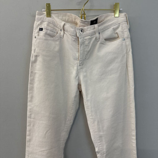 Adriano Goldschmied Cream Corduroy Straight Leg Pants 28R