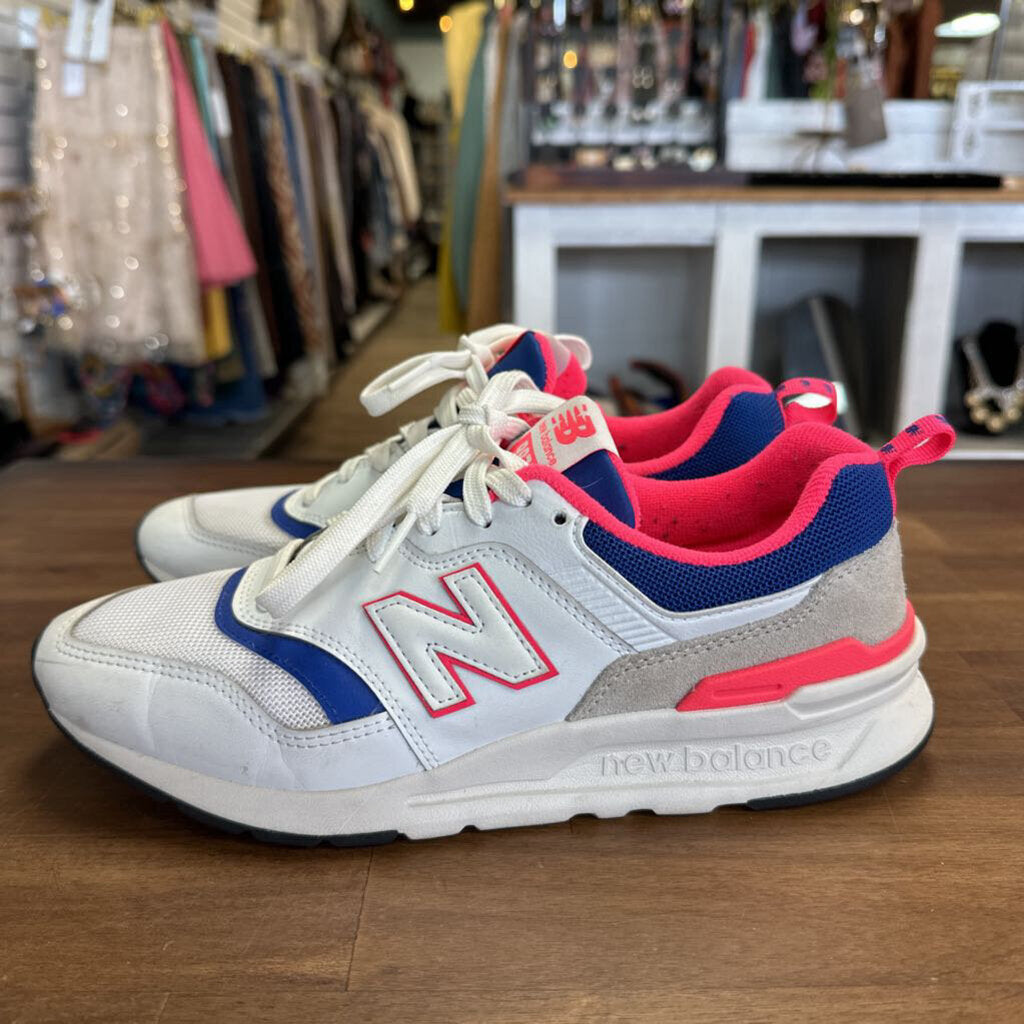 New Balance 997H White/ Blue/ Hot Pink Sneakers 8