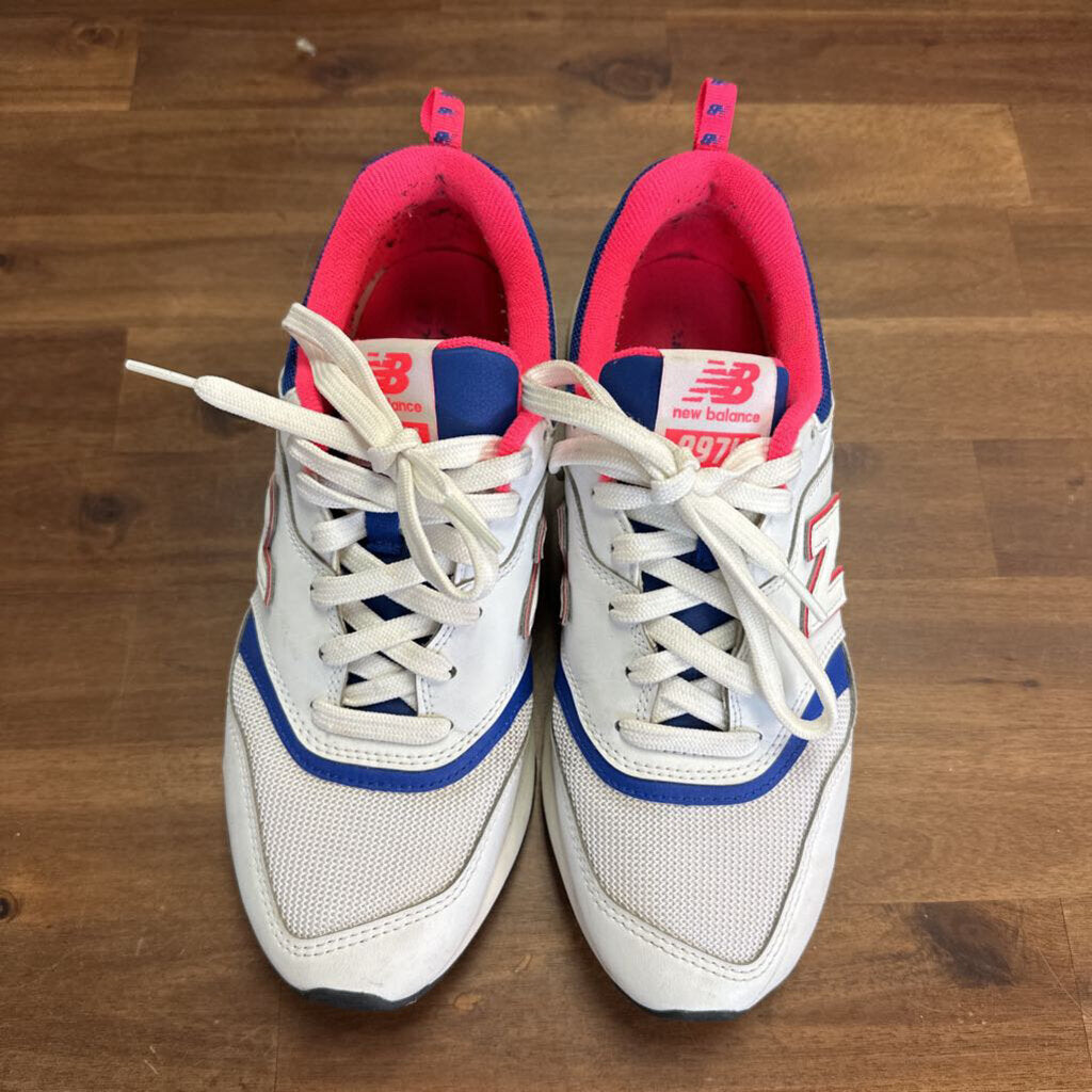 New Balance 997H White/ Blue/ Hot Pink Sneakers 8