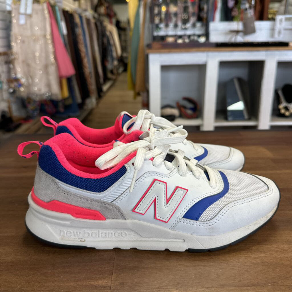 New Balance 997H White/ Blue/ Hot Pink Sneakers 8