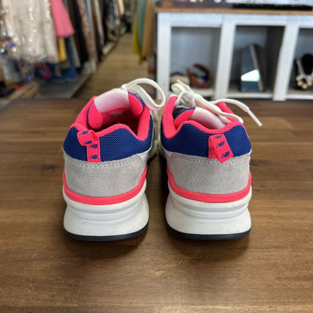 New Balance 997H White/ Blue/ Hot Pink Sneakers 8