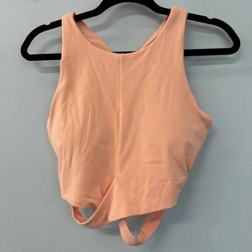 Athleta Orange Conscious Cut Out Cropped Tank Medium