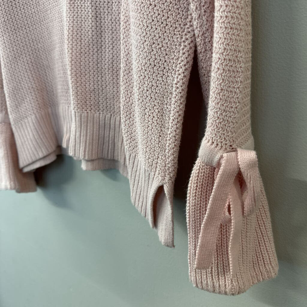 Loft Pink Knit Long Sleeve Sweater Top Large