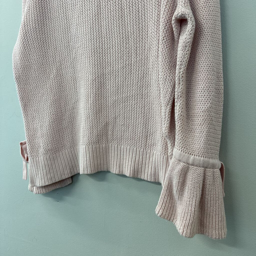 Loft Pink Knit Long Sleeve Sweater Top Large