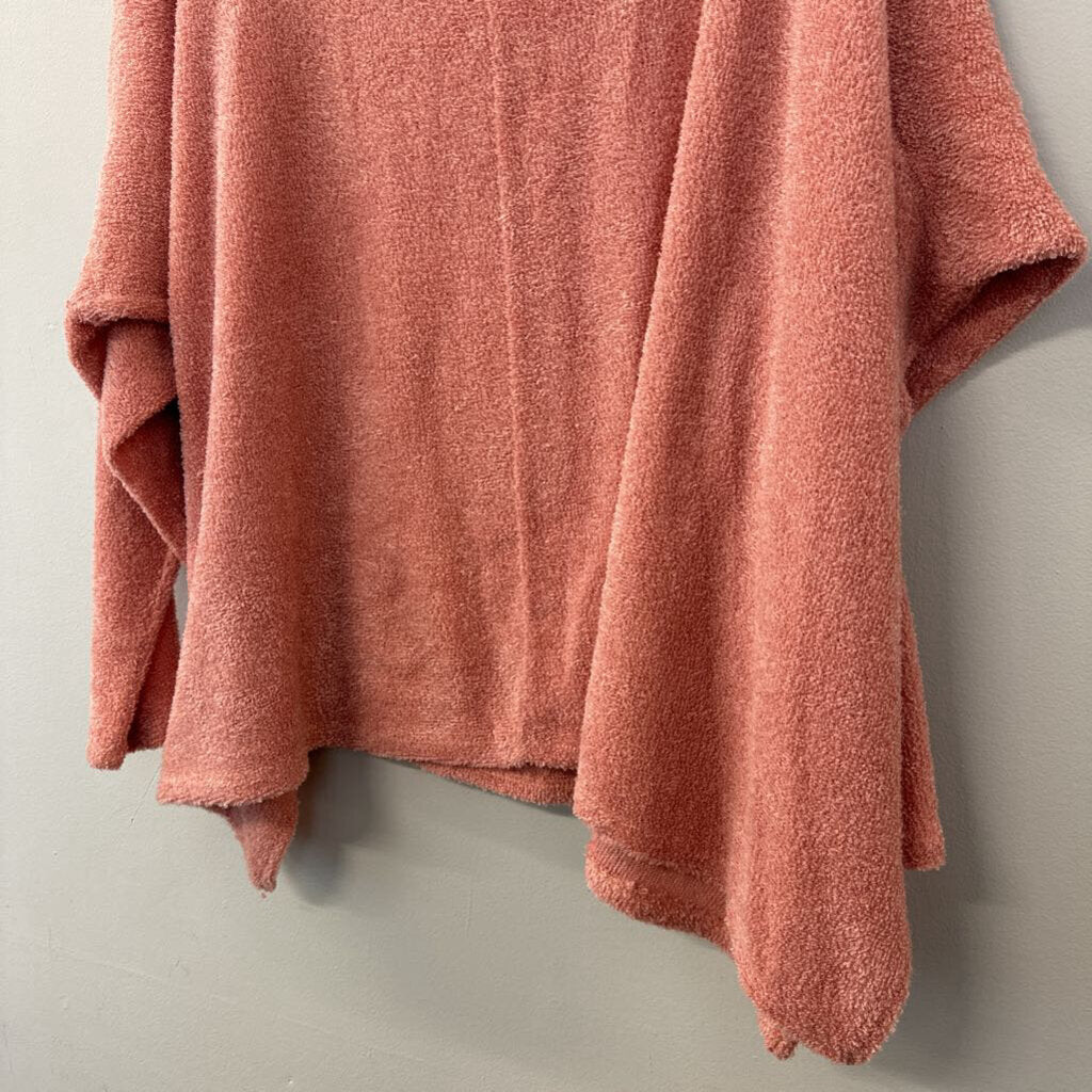 Fantastic Fawn Coral Terrycloth Long Sleeve Top Small