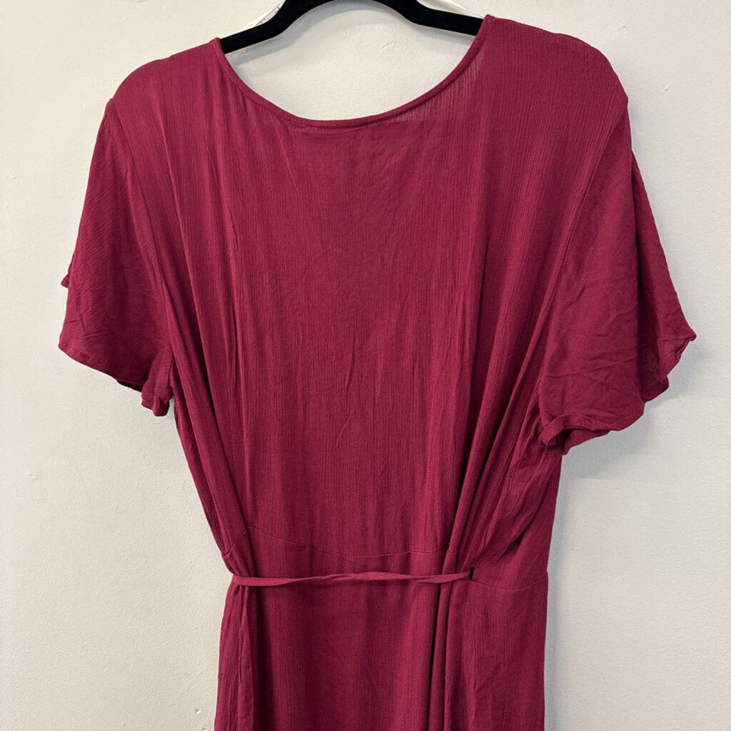Lulus Flutter Sleeve Wrap Dress Extra Large