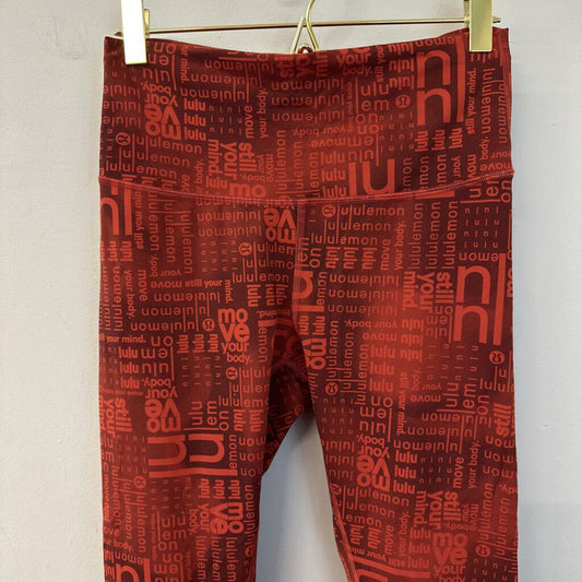 Lululemon Red Branded Cropped Wunder Train 8