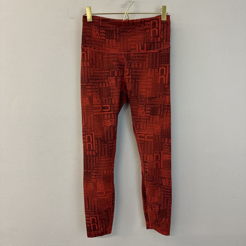 Lululemon Red Branded Cropped Wunder Train 8