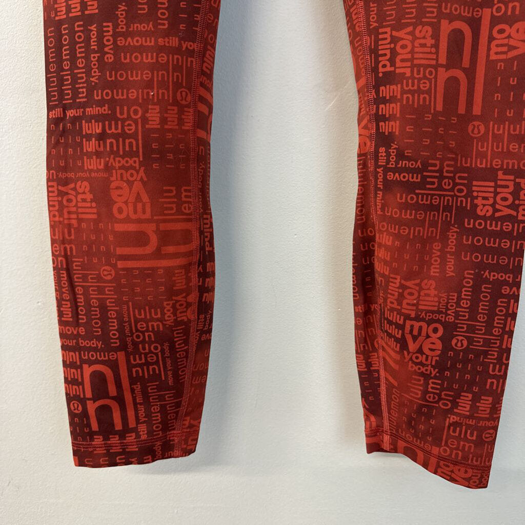 Lululemon Red Branded Cropped Wunder Train 8