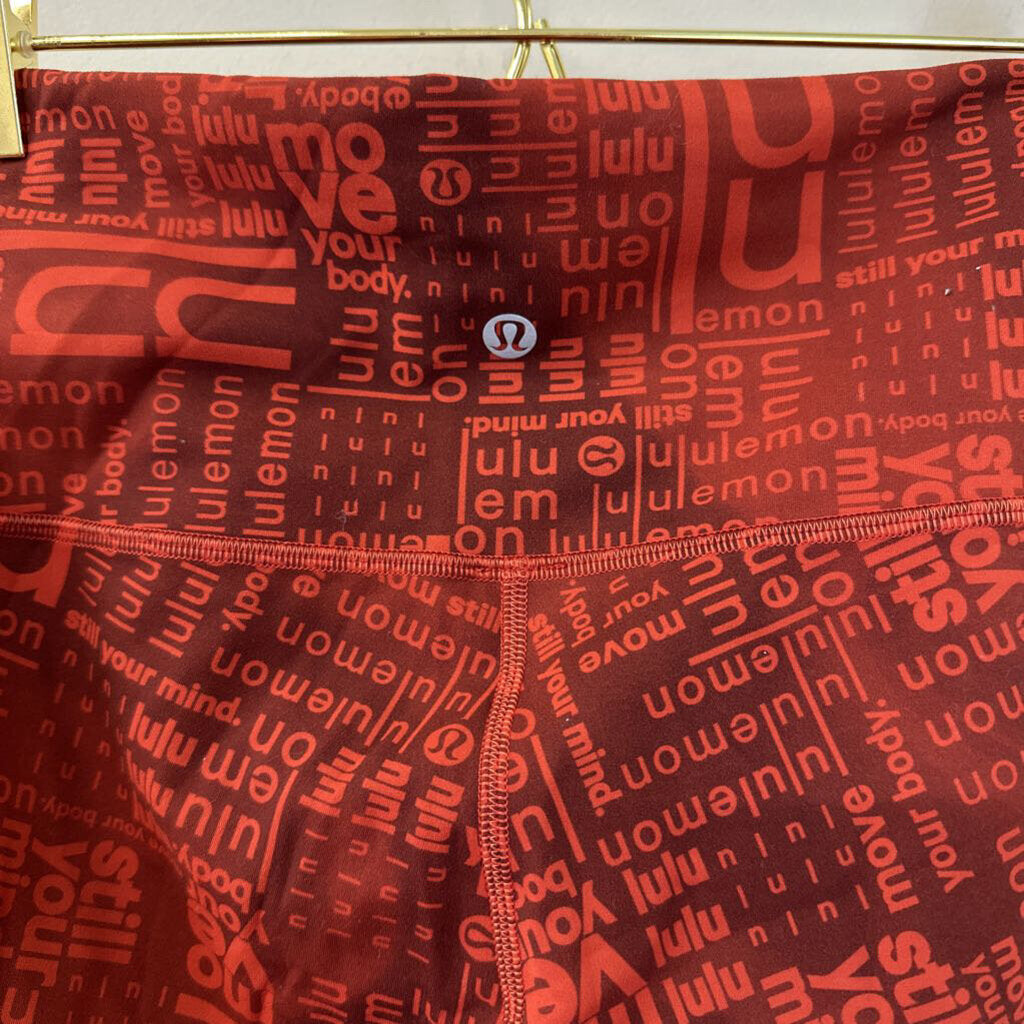 Lululemon Red Branded Cropped Wunder Train 8