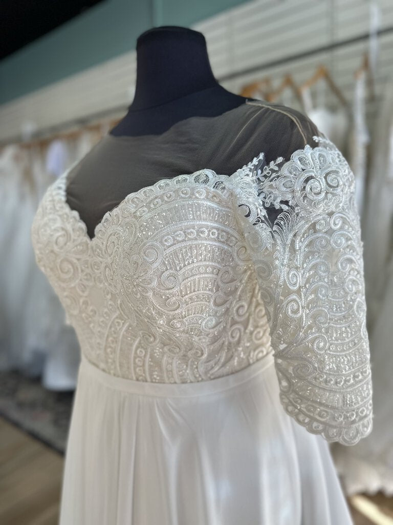 Studio Levana Beaded Lace Top Bridal Gown 20