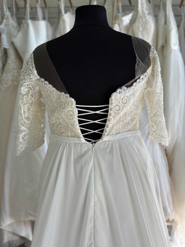 Studio Levana Beaded Lace Top Bridal Gown 20