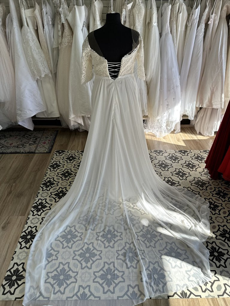 Studio Levana Beaded Lace Top Bridal Gown 20