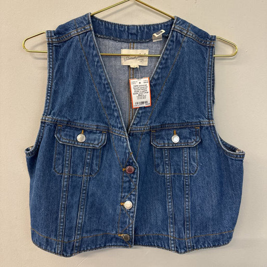 Universal Thread Medium Wash Cropped Denim Vest Large