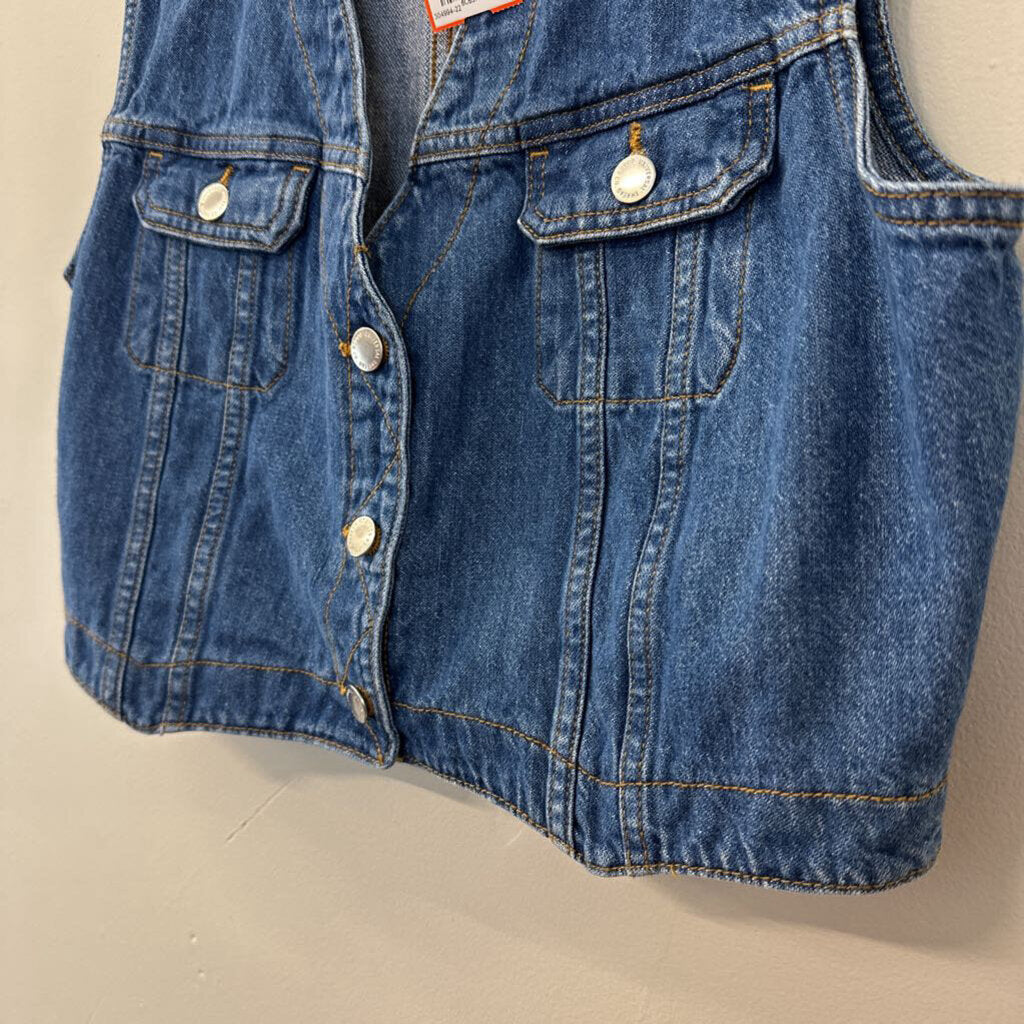 Universal Thread Medium Wash Cropped Denim Vest Large