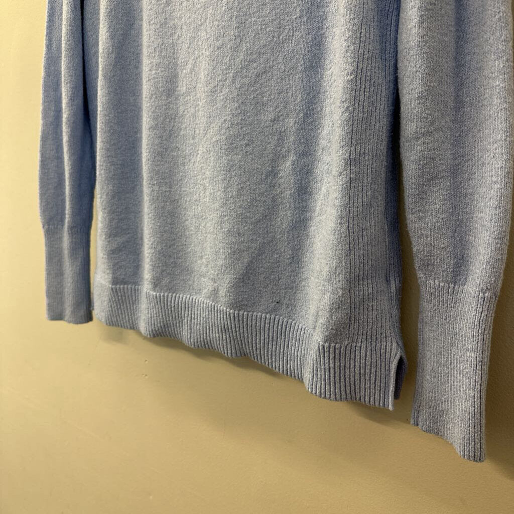 Loft Blue Knit Long Sleeve Turtleneck Sweater Small