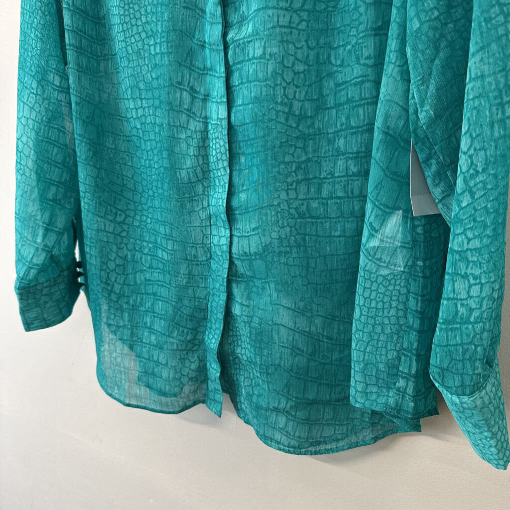 NWT Chicos Chiffon Snake Print Shirt 2